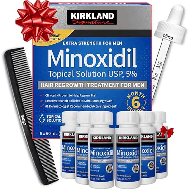 Minoxidil-5% Extra Strength Hair Regrowth for Men, 6 Month Supply