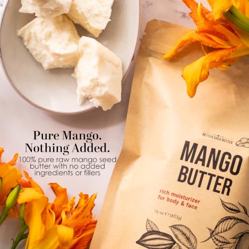 Mango Butter - 100% Pure Raw Seed Unrefined, 8 oz Block