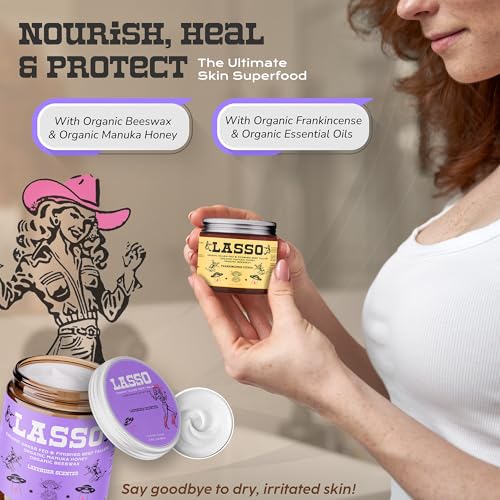 Lasso Tallow Unscented Beef Tallow Face Moisturizer with Manuka Honey & Beeswax
