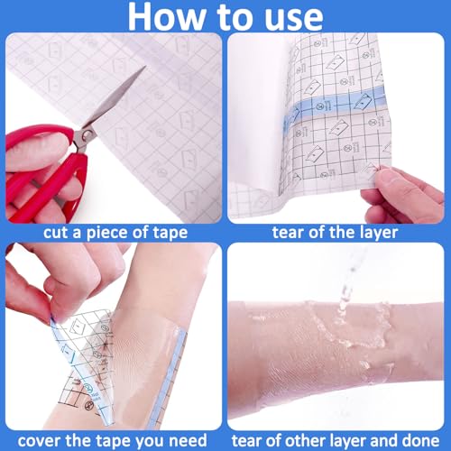 Waterproof Tattoo Aftercare Bandage Wrap - 20 Rolls for Healing & Shower