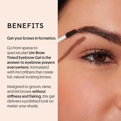 Winky Lux Uni-Brow Tinted Brow Gel ? Eyebrow Gel & Brow Mascara for Natural Shaping, Lasting Hold, No Sticky Feel, Brow Tint in Universal Black