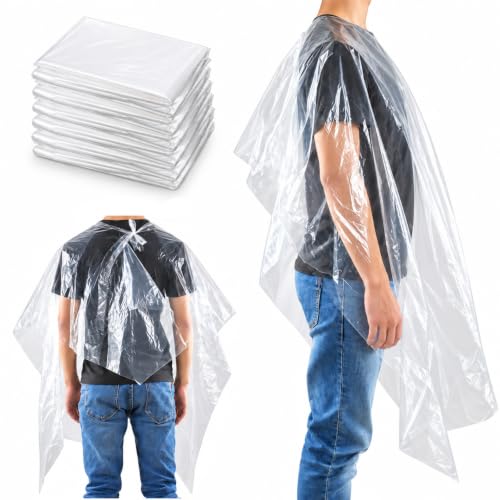 MIHUNTER 100 Pcs Disposable Hair Salon Capes 59 x 43.3 in Pack of 100 for Dye and Hair Coloring