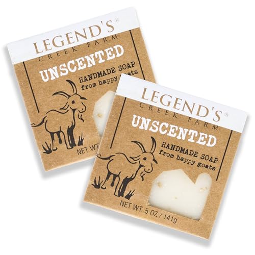 Unscented Goat Milk Soap Bar - 5 Oz Pack of 2 - Natural, Gentle & Cruelty-Free