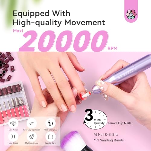 Dip Powder Nail Kit with Drill 20 Colors Summer Neon - SAVILAND Variation of 89 Pcs-Summer / Multicolor