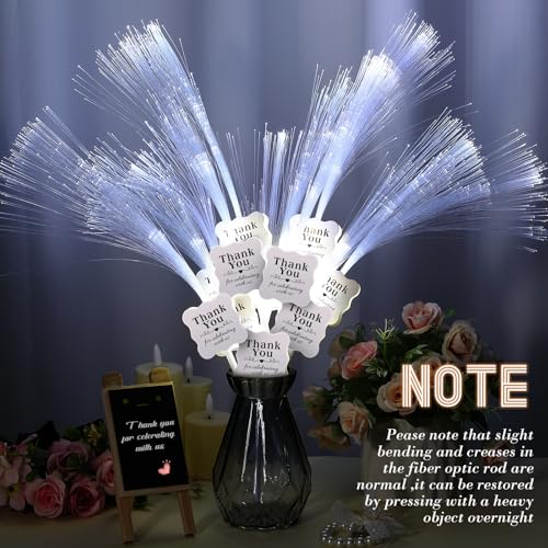 100 Pcs White LED Fiber Optic Sparklers for Weddings Birthday Party Supplies - 3 Light Modes - Variation of THIS listing
