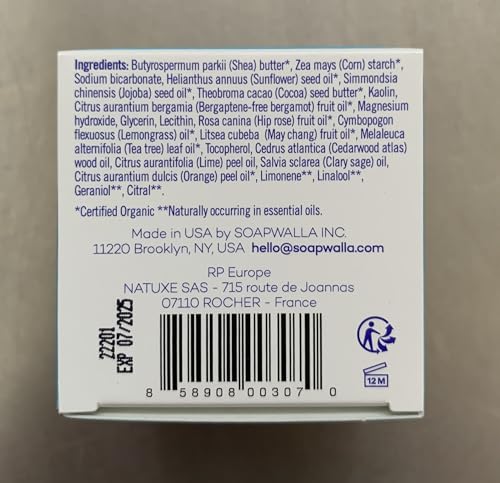 Soapwalla Citrus Sensitive Deodorant Cream - 2 oz Full Size, Natural & Vegan