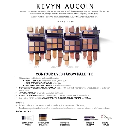 Kevyn Aucoin The Contour Eyeshadow Palette: Six must-have shades from matte to satin, complement skin tone. Bring contoured dimension to the eyes. Makeup artist go to.