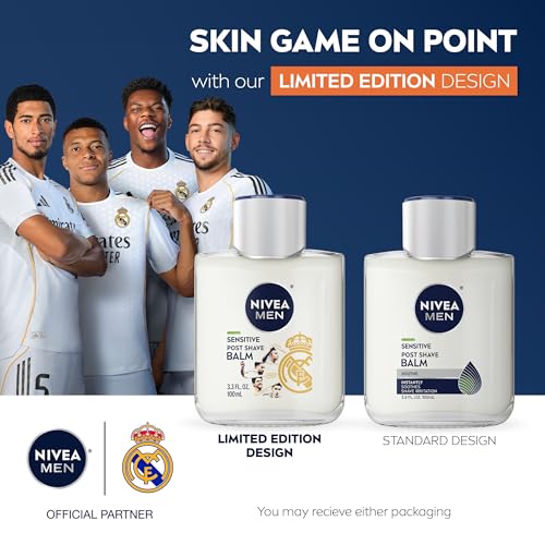 NIVEA MEN Sensitive Post Shave Balm Alcohol-Free 3-Pack, Soothes Irritation