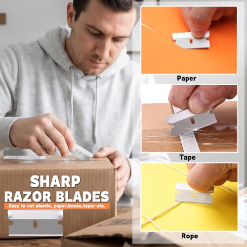 REXBETI 1400 Pack Single Edge Razor Blades for Scrapers – Industrial Utility Blades