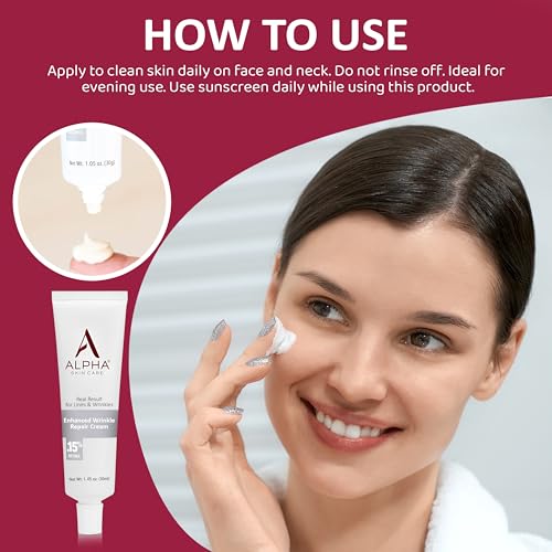 Alpha Skin Care Wrinkle Repair Cream 0.15% Retinol 1.05 Oz - Anti-Aging Serum