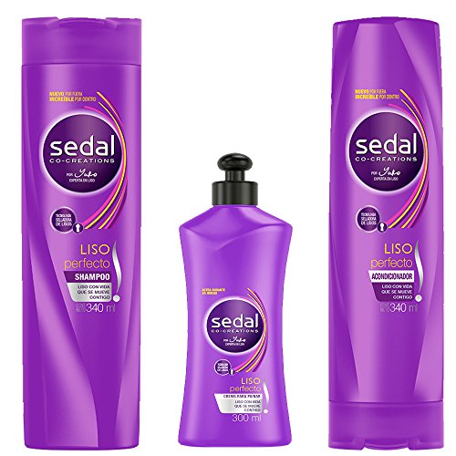 Sedal Liso Perfecto Hair Care Set - Shampoo, Conditioner & Leave-In
