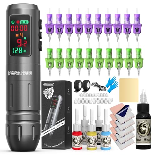 Wireless Tattoo Kit 77PCS with Smart Pen & Needles - Portable Tattoo Equipment
