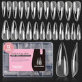 Beetles Gel Nail Tips Stiletto Medium, 288Pcs 12 Sizes Pre-Etched Half Matte Full Cover Soft Acrylic False Nail Tips Pre-Shaped Easy DIY Etch-X Nail Extension Salon Gift for Women