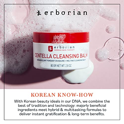 Erborian Centella Melting Cleansing Balm, Gentle Cleanser Purifies Skin & Removes Makeup, Oil & SPF, Non-Stripping, Soothes, Hydrates, Korean Skincare