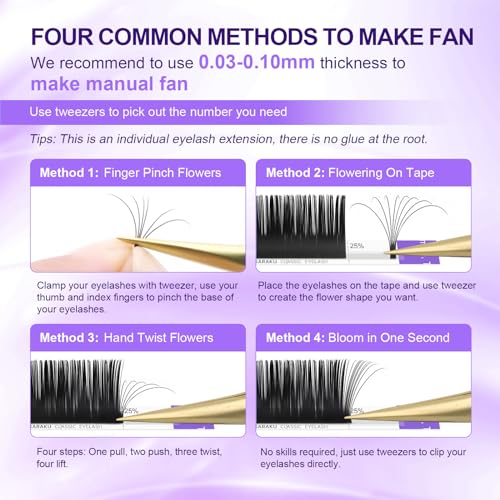 NAGARAKU Eyelash Extensions 0.03mm D Curl 7-15mm Mixed Length Individual Lashes Extensions Classic Matte Black 54 Rows Large Tray Soft Natural Professional Beauty Salon Lash Supplies