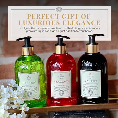 Logevy Fico Verde Liquid Hand Soap ? Indulgent Green Fig Fragrance Made from the Best Skin-Friendly Ingredients Rich in Nutritional Properties for Hydrating and Soothing Action ? 500ml