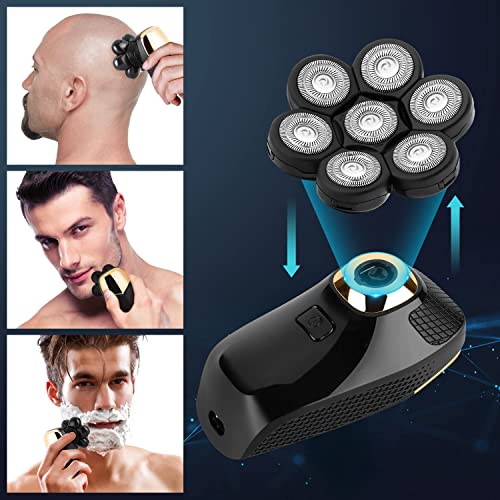 7 Blade Replacement Heads for Electric Shavers - Black 7D Variant