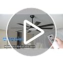 Fanyamei 52-Inch Black Ceiling Fan with Lights & Remote, Modern Farmhouse Reversible Blades