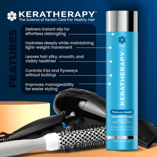 Keratherapy Keratin Infused Moisture Conditioner - 10.1 Fl Oz, Pack of 1 - Hydrating & Repairing for Dry Hair