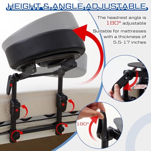 Adjustable Massage Headrest for Bed with Soft Cushion - Portable Face Cradle for Spa & Home Use