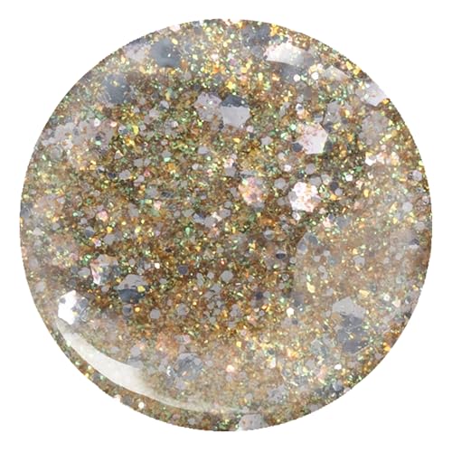 Pacifica Natural Nail Polish Top Coat ? Bio Glittering Gold Translucent Topper Polish for Nails, Long-Lasting Nail Polish Top Coat for Glossy, Chip-Resistant Nails, Vegan & Cruelty-Free, Gold Dust