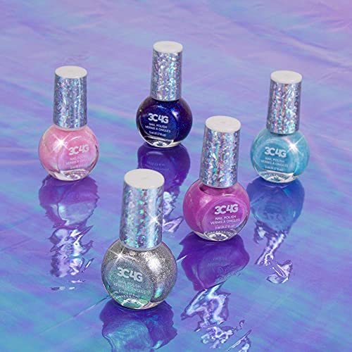 Make It Real Three Cheers for Girls - Holowave Nail Polish - Nail Polish Set for Girls & Teens - Includes 5 Colors - Non-Toxic Nail Polish Kit for Kids Ages 8+