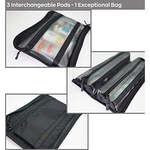 Taskin ROLR | 3-in-1 Toiletry Bag | Built-in 4 Suction Cups, Water Resistant