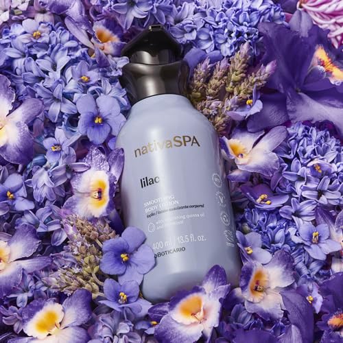 Nativa SPA Body Smoothing Lilac Bundle: Body Lotion (13.5oz) & Whipped Body Oil (6.1oz) with Nourishing Quinoa Oil + Bioretinol