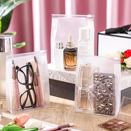 Mini Clear Makeup Bag 5.1 Inch Bulk PVC Cosmetic Organizer - 100 Pack