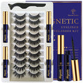 7C SevenCrown Magnetic Eyelashes & Eyeliner Kit - Black Full Volume, 10 Pairs