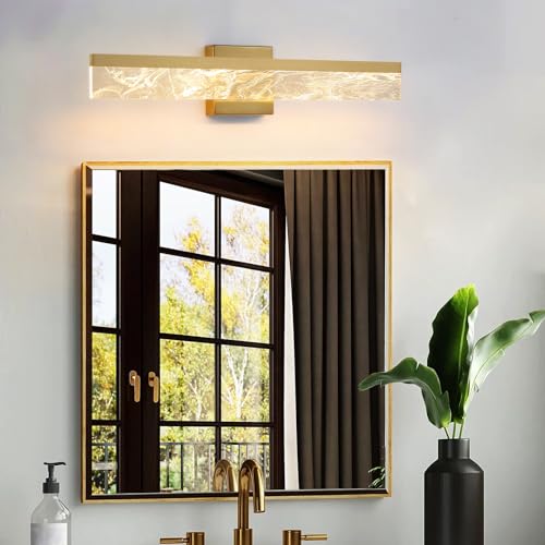 Gold 24-Inch Dimmable Vanity Light Fixture for Bathroom Mirror
