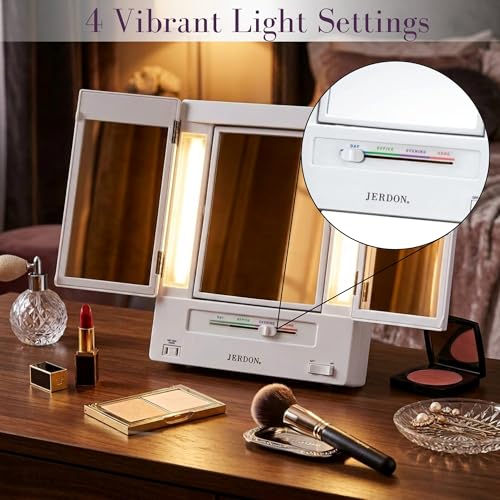 Lighted Makeup Mirror with 5X Magnification - White - JGL9W (Variation of THIS listing)