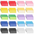 JARLINK Solid Color Mesh Zipper Pouch - 80pcs Durable Pencil Bags in 10 Colors