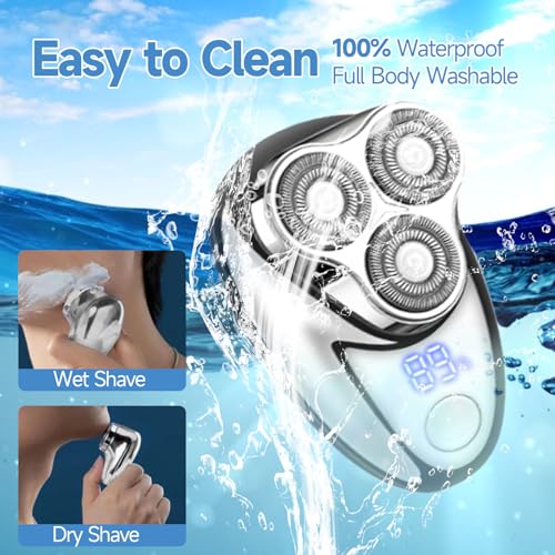 Mini Waterproof Electric Shaver for Men - Portable USB Rechargeable Trimmer