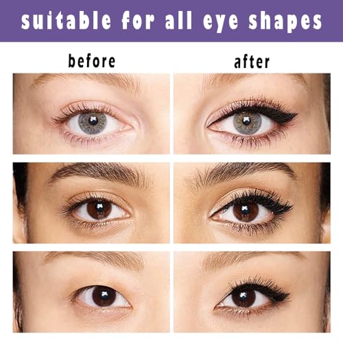 Winged Eyeliner Stamp Set, 4 PCs Dual-ended Eyeliner Pens with Felt Tip & Wing Stamp, Long Lasting and Smudge Proof Eye Makeup for Women