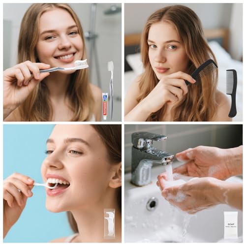 20-Pack Travel Hygiene Kits with Toothbrush, Toothpaste, Soap, and Personal Care Items