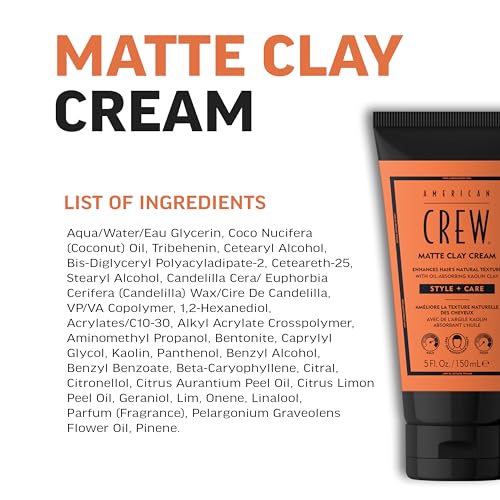 American Crew Matte Clay Cream for Men - Medium Hold & Natural Finish, 5 oz - Variation of THIS listing