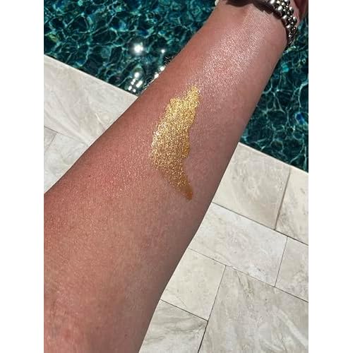 GLIMMER GODDESS Organic Illuminating Shimmer Body & Face Oil ? 24K Gold ? Hydrating Vegan Formula for Radiant Glow ? 4 oz