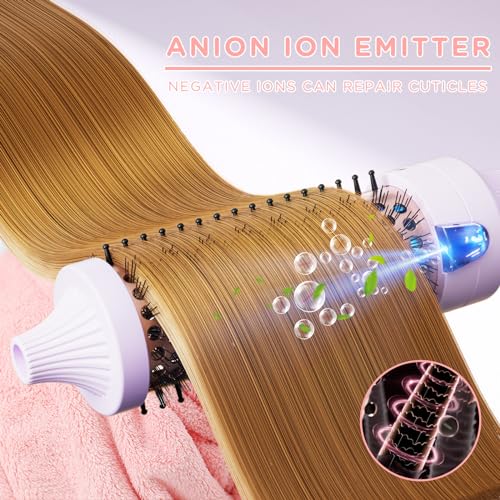 1.5 Inch Volumizing Heated Curling Brush for Hair - Purple