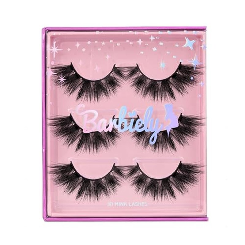 20mm Halo Mink Lashes, 3D Real Mink Eyelashes, 3 Pairs Cat Eye Lashes, Fluffy Dramatic False Eyelashes, 6D Long Thick Luxury Volume Strip Lash, Soft Reusable Non-Irritating Fake Lash