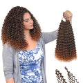 12 Inch Curly Crochet Hair for Black Women - Upgraded 4-in-1 Gogo Curl Pack of 7 T30