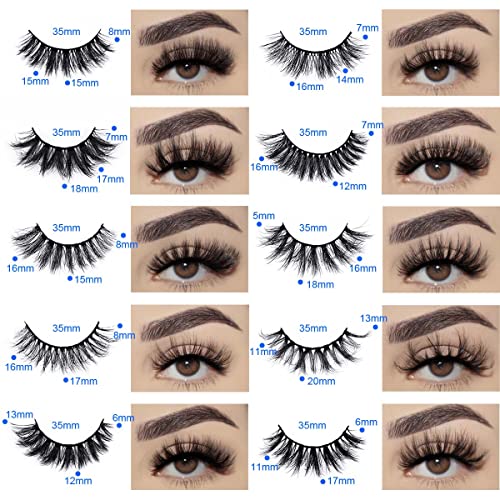 FARRED Style i-100 Pairs 10 Styles 100 Pairs Bulk Faux Mink 8D Dramatic Lashes