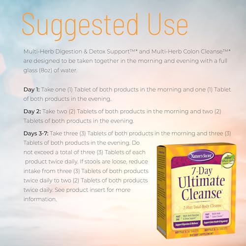 7-Day Total Body Cleanse Duo - 72 Count (Pack of 2) for Digestive Support & Detox
