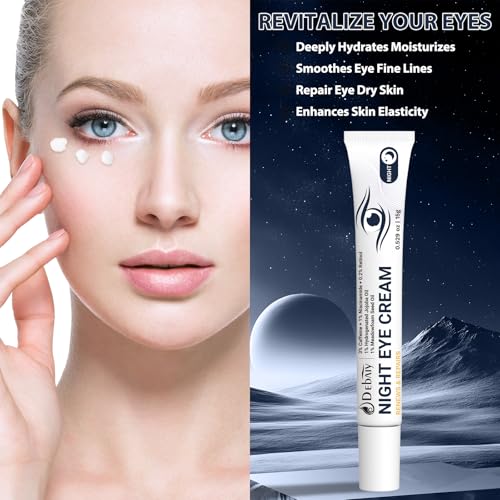 3% Caffeine Eye Cream for Dark Circles Puffiness & Bags Under Eyes Night Cream (3 Pack 15g Each)