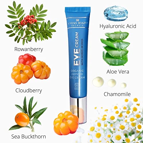 Hydrating Eye Cream with Hyaluronic Acid & Nordic Berries for Dark Circles & Fine Lines