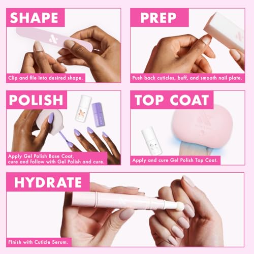 Olive & June Gel Base & Top Coat Duo - Clear, 1 Fl Oz Pack of 2