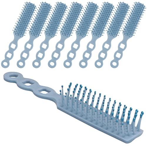Bulk 100 Blue Hair Brushes for Detangling & Styling - Soft Bristles for Curly Wavy Hair