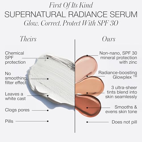 RMS Beauty Supernatural Radiance Serum SPF 30 - Lightweight Hydrating Facial Sunscreen with Antioxidants, Natural Glow Enhancer, Broad Spectrum UVA/UVB, 1 oz