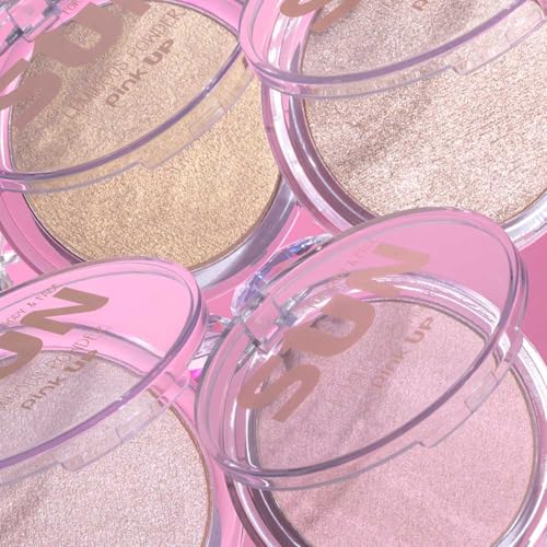 Pink Up | Luminous Powder |Highlighter | Enhances glow & defines features | Light-reflecting finish for radiant skin | Highlighter makeup | Makeup | Silky texture | Illuminate | Model PKIP07