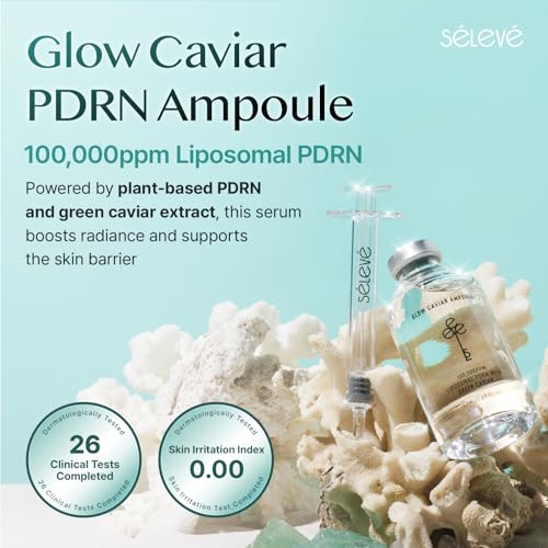 Glow Caviar Ampoule ? Intensive Hydration & Radiance Serum with Liposomal PDRN, Green Caviar Extract, Niacinamide & Ferulic Acid. Sensitive, Dry Skin, Korean Skincare (1.69 fl oz / 50 ml)